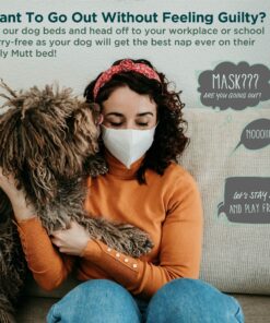 Molly Mutt Huge Dog Bed Cover - Your Hand in Mine Print - Measures 36”x45”x5’’ - 100% Cotton - Durable - Breathable - Sustainable - Machine Washable Dog Bed Cover 23 91Nqk9FJWML