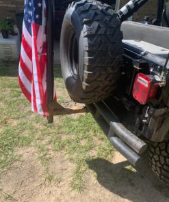 Camco Camper/RV Hitch Mount Flagpole Holder | Holds Flagpoles Up to 2.3” in Diameter & Fits Standard 2” Hitch Receivers | Powder-Coated Finish (51611) 41 91NvoD5zH L 2