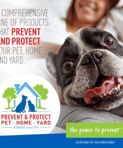 Adams Flea & Tick Collar for Dogs & Puppies |2 Pack |12 Months Protection |Adjustable One Size Collar Fits All Dogs 12 Weeks & Older |Kills Fleas & Ticks |Repels Mosquitoes (excluding California) 21 91O0Ng7BRUL