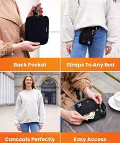 Travel Neck Wallet with RFID Blocking, Travel Neck Pouch Passport Holder for Women and Men Keep Valuables Safe One Size Black 30 91O0SN7 zL