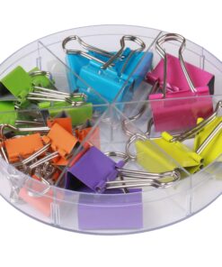 Office Style Colored Binder Clips, Assorted Size, 26 Pieces, Small 10 91OENaJk0xL