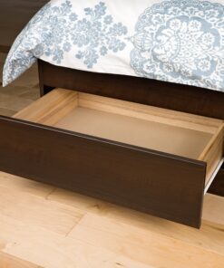 Prepac Mate's Queen 6-Drawer Minimalist Platform Storage Bed, Contemporary Queen Bed with Drawers 81.5" D x 63" W x 18.75" H, Espresso, EBQ-6200-3K 8 91OEy9JeucL
