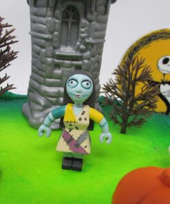Nightmare Before Christmas 17 Piece Birthday Cake Topper Set Featuring 2" to 3" Cake Topper Figures of Lock, Shock, Zero, Jack Skellington, Sally, Barrel and Other Decorative Themed Accessories 22 91OGmLNw QL