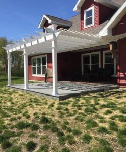 vita Valencia 12' x 16' Attached Vinyl Pergola 37 91OKGRIlYoL