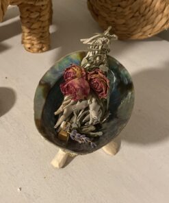 Smudge Kit - White Sage, Palo Santo, Abalone Shell, Smudging Feather for Healing, Purifying, Meditating & Incense (Essentials Plus) 40 91OLlTWktGL