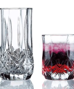 Luminarc Brighton 16-Piece Assorted Glass Tumbler Set Clear Standard Packaging 16 91OX8LPFcuL