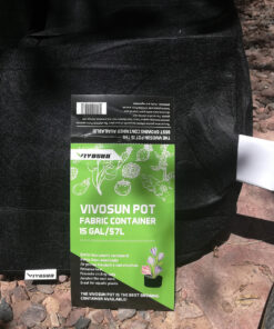 VIVOSUN 5-Pack 15 Gallon Plant Grow Bags, Heavy Duty Thickened Nonwoven Fabric Pots with Handles Black 15 Gallons 38 91OaIK4aPoL