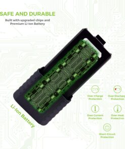 Alternative view of BaoFeng, BTECH BL-5L 3800mAh Li-ion Battery Pack, High Capacity Extended Battery for UV-5X3, BF-F8HP, and UV-5R Radios (BL-5 BaoFeng Battery Series) BL-5L Extended Li-ion Battery Pack