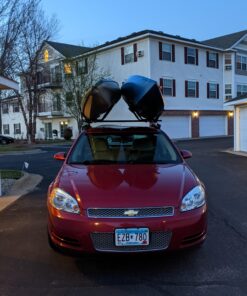 ECOTRIC Kayak Roof Rack J-Bar Rack HD Universal Kayak Carrier Holder Canoe Boat Surf Ski Board Roof Top Mounted on Crossbar for Car SUV Truck Set of 4 52 91OiKyyXepL