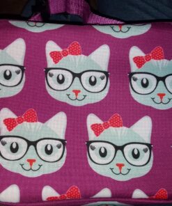 Bentology Lunch Box for Girls - Kids Insulated, Durable Lunchbox Tote Bag Fits Bento Boxes, Containers w/Lids, Jars & Bottles, Back to School Reusable Lunch Sleeve Keeps Food Hotter or Colder Longer Kitty 29 91OkQL4CABL