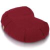 Seat Of Your Soul Crescent Meditation Cushion –10 Colors Half-Moon Yoga Pillow; Organic Cotton Zafu Cover & Zipper Liner to Adjust USA Buckwheat Hulls; Floor Pouf for Sitting Kids, Men or Women Burgundy Red 18 91On0IEdATL
