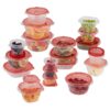 Rubbermaid TakeAlongs Assorted Food Storage Containers, Tint Chili, 40-Piece Set 11 91OuBSpFARL