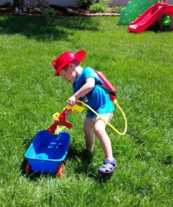 Prextex Fireman Backpack Water Guns for Kids w/Fire Hat | Water Toys Big Water Gun | Super Fast Squirt Water Blaster| All Ages Kids & Adults | Play Range Water Gun for Pool Party Favors Includes fireman hat 32 91PAgneqZL