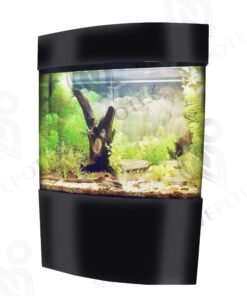 Alternative view of Vepotek 60-Gallon Acrylic Bowfront Aquarium Fish Tank with Black Base and Canopy, 60 in. x 40 in.
