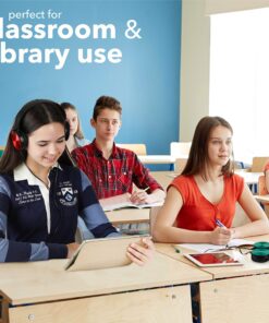 Kids Headphones Bulk 5 Pack, Student On Ear Color Varieties, Comfy Swivel Earphones for Classroom, Library, School, Airplane, for Online Learning and Travel, Noise Stereo Sound 3.5mm Jack (Colorful) Colorful 22 91PINuTHVpL