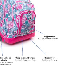 J World New York Kids' Lollipop Rolling Backpack & Lunch Bag Set, Blue Raspberry, One Size 21 91PJIRPud0L