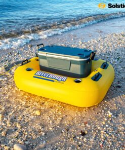 SOLSTICE Super Chill Inflatable River Raft Float Tube Series 1-6 Person With Cupholders Cooler Mesh Bottom Backrest Grab Handles Tie On Rope For River Lake Ocean Pool Floating Snow Heavy Duty Material Floating Cooler Raft 16 91PT2WV2urL