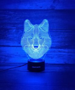 WANTASTE Wolf 3D Night Light for Boys Girls Room, Bedside Lamp Toys Decor Gifts for Kids Baby, 7 Colors Changing Nightlight with Smart Control Cool Wolf 17 91PT4gIfvL