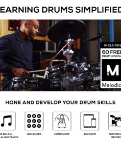 Alesis Drums Command Mesh Kit - Electric Drum Set with USB MIDI Connectivity, 600+ Electronic & Acoustic Drum Kit Sounds and Dual Zone Mesh Pads Old Model Drum Set Only 22 91PUWLhjGqL