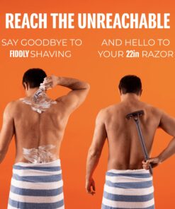 BRO SHAVER, Back Shaver for Men (DIY) Back & Body Hair Trimmer. Shave Wet or Dry. No Expensive Refills - Uses Double Edge Razor Blades. 15 Blades Included. Ergonomic Handle Large 29 91PY9l58cL 3
