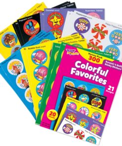 Trend Enterprises Stinky Sticker Colorful Favorites Variety Pack of 300, Assorted, 1 in, T6481 4 91Pa7cC0E L