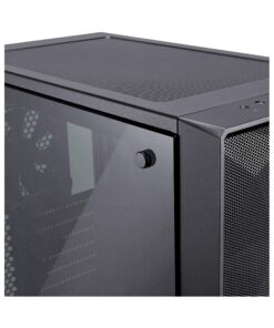 Fractal Design Meshify C - Compact Computer Case - High Performance Airflow/Cooling - 2X Fans Included - PSU Shroud - Modular Interior - Water-Cooling Ready - USB3.0 - Tempered Glass - Blackout Black Dark TG 43 91PdDJuCwL