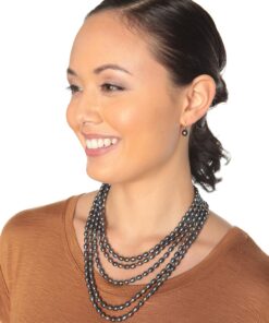 HinsonGayle AAA Handpicked 5.5-6mm Multicolor Black Oval Freshwater Cultured Pearl Rope 100 Inch 9 91PdyK18QoL