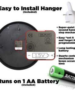 Alternative view of The Ultimate Wall Clock - 10" Quartz, Round, Black & White, Easy to Read, Perfect for Home, Office, School, Indoor/Outdoor 10” Non-Atomic