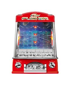 Toydaloo Mini Coin Pusher Home Arcade Game with Lights and Sounds, Includes 150 Play Coins
