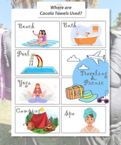 Cacala 100% Cotton Pestemal Turkish Striped Bath Towel, Aqua/Purple (1011101368893710) 37 in x 70 in 13 91Pj80UeYML