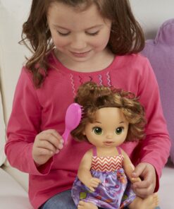 Baby Alive C2695 READY FOR SCHOOL BABY: Brown Hair Baby Doll, School-Themed Dress, Doll Accessories Include Notebook & Brush, Doll For 3-Year-Old Girls and Boys and Up, Multicolor (Amazon Exclusive) 33 91PkzDZZuYL