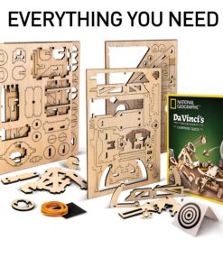 Alternative view of NATIONAL GEOGRAPHIC Da Vinci Model Kit - Catapult Kit for Kids, 3D Puzzle Building Toy for Boys and Girls, Wood Building Kit for Kids, A Great STEM Project, Engineering Model Kit (Amazon Exclusive) Battalion