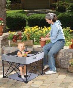 Alternative view of KidCo GoPod Adjustable Height Travel Baby Activity Center - Standing Baby Activity Center with Cupholder and Travel Bag, Midnight