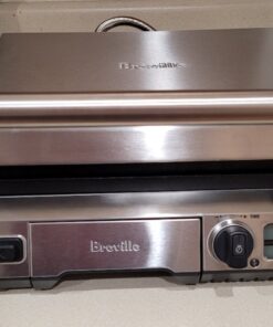 Breville BGR820XL Smart Grill, Electric Countertop Grill, Brushed Stainless Steel., 14" x 14" x 5 3/4" Adjustable,Grill 34 91PqyGwyFZL