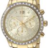 Michal Kors Brinkley Gold-Tone Dial SS Chronograph Quartz Ladies Watch MK6187