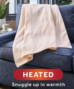 Alternative view of Sunbeam Royal Ultra Champagne Heated Personal Throw / Blanket, Cozy-Warm, Adjustable Heat Settings