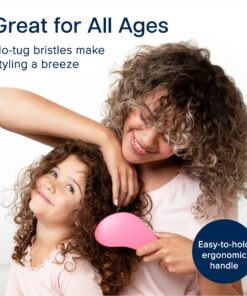 Crave Naturals Glide Thru Detangling Brush for Adults & Kids Hair- Detangler Brush for Natural,Curly,Straight,Wet/Dry Hair, Little Girl & Toddler Accessories, Teenager Gifts -1pk, Pink 1 Pack 25 91Q0K84N2NL