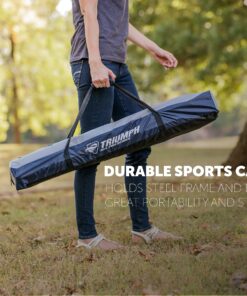 Triumph Premium Ladder Toss Outdoor Game Set with 6 Soft Bola Balls, Travel Carrying Case and Score Trackers - Choose Between Classic and All Pro Series All Pro Steel 28 91Q16rtODdL