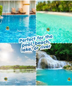 Wave Runner Soft Foam Water Skipping Ball 3Pack Bundle Speed Duo Set Includes Two Water Bouncing Grip Balls and One Water Skipping Disc with Mesh Bag Great Summer Toy Beach Swimming Pool River Lake… WR1200 14 91Q4usAIBML