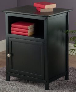 Winsome Wood Henry Accent Table, Black, 19 inches 22 91Q5wuiNPIL