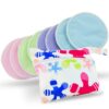Washable Organic Bamboo Nursing Pads 8 Pack Colors (4 Pair) with Laundry Bag - Natural and Reusable, Ultra Soft, and Super Absorbent for The Ultimate Luxury Breast Pad - by Serenity Bamboo 12cm - Extra Thick Colors 29 91Q9VbklY6L