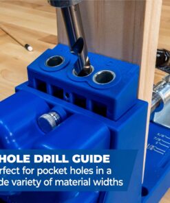 Kreg K4 Pocket Hole Jig - Adjustable, Versatile Jig for Strong Joints - Create Perfect, Rock-Solid Joints - Easily Adjustable Drill Guides - For Materials 1/2" to 1 1/2" Thick Pocket Hole System 49 91QDWHc1HSL