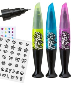 ALEX Toys Sketch It Nail Pens Salon Girls Fashion Activity, Sketch and Paint, Create Long Lasting Looks with Beautiful Nail Polish, For Ages 8 and up 11 91QFN136s1L