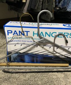 Jeronic Pant Hangers, 20 Pack Steel, Black, 20 Count 48 91QMs8aGNL