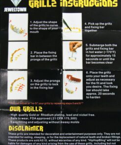 New Custom Fit 14k Gold Plated Hip Hop Teeth Grillz Caps Top & Bottom Grill Set 25 91QO0PkE5L