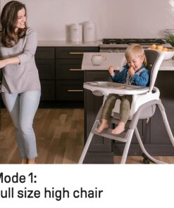 Ingenuity SmartClean Trio Elite 3-in-1 Convertible Baby High Chair, Toddler Chair, and Dining Booster Seat, For Ages 6 Months and Up, Unisex - Slate Trio Elite Slate 28 91QOG9a2VRL