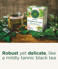 Traditional Medicinals Tea, Organic Raspberry Leaf, Eases Menstrual Cramps, Supports a Healthy Pregnancy, 96 Tea Bags (6 Pack) 16 Count (Pack of 6) 14 91QP hFZXkL