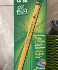 Ticonderoga My First Wood-Cased Pencils, Pre-Sharpened, 2 HB, Yellow, 12 Count Writing Instrument 12 Pack 33 91QUDTQT9CL