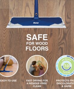 Bona Hardwood Floor Disposable Wet Cleaning Pads - 12 cleaning pads per pack - unscented - Use with Bona Mops - Residue-Free Floor Cleaning Solution for Wood Floors 12 Count (Pack of 1) 19 91QVclIiN5L