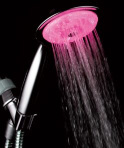 Luminex by PowerSpa 7-Color 4-Setting LED Handheld Shower Head with Air Jet LED Turbo Pressure-Boost Nozzle Technology. 7 vibrant LED colors change automatically every few seconds 27 91QYSDu7HpL